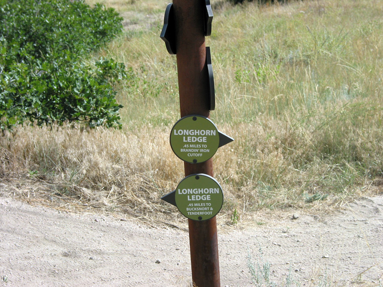 Longhorn Ledge Trail Sign