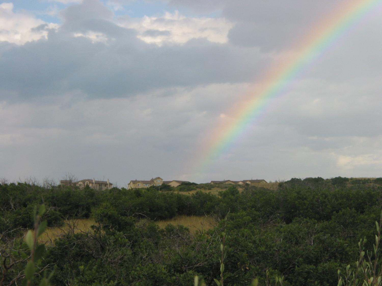 Rainbow as seen from Tenderfoot Trail on August 19, 2010