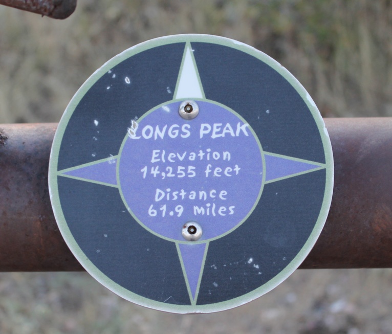 Long's Peak Sign at Highland Point