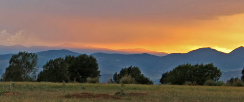 Mt. Evans at Sunset viewed from Northridge Park