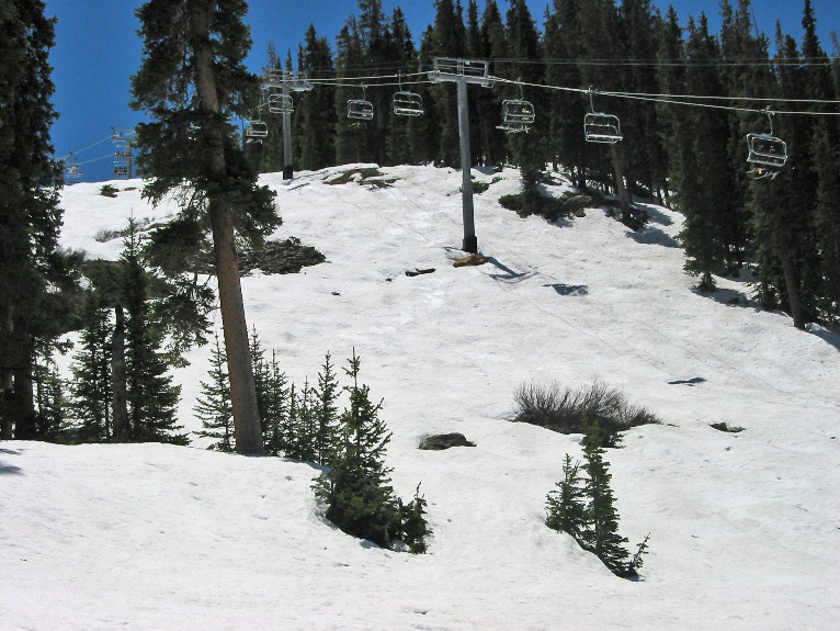 Exhibiton ski trail shortly after closing in June 2011