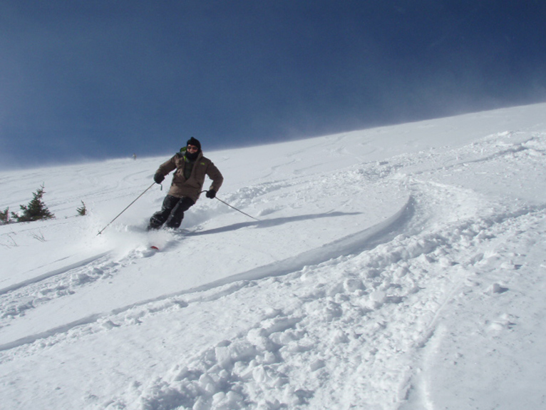Karl Kelman Skiing Along the In The Mood and Awesome Border