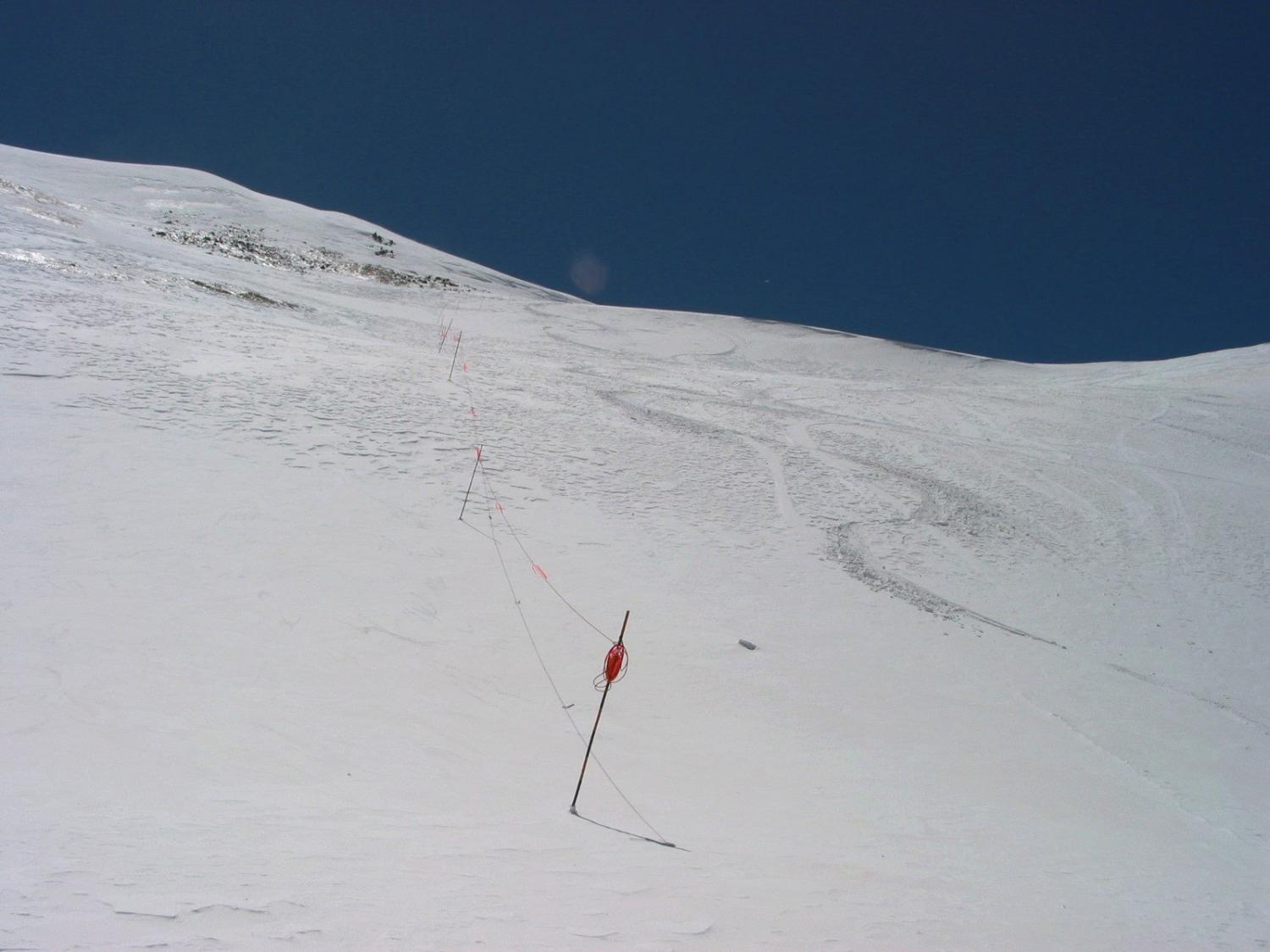 Karl Kelman's Ski Tracks near Porcupine Saddle Boundary Rope