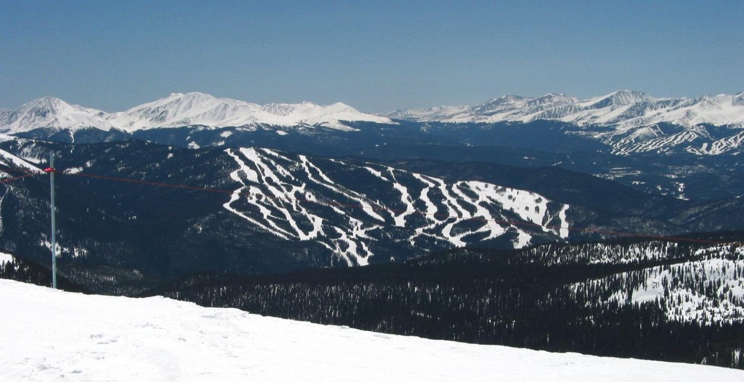 From the top of Wild Child, you are looking far down at the top of Keystone.