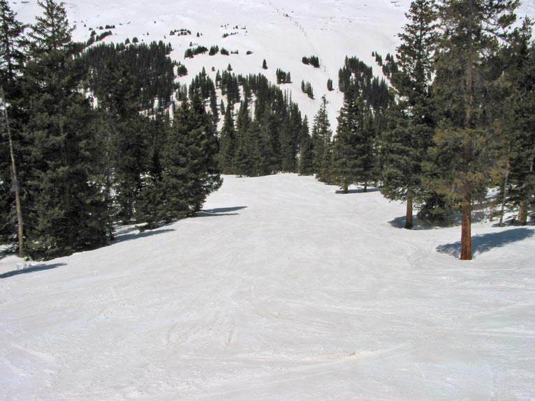 Looking Down The Tempest Ski Run at Loveland Basin on April 29, 2009