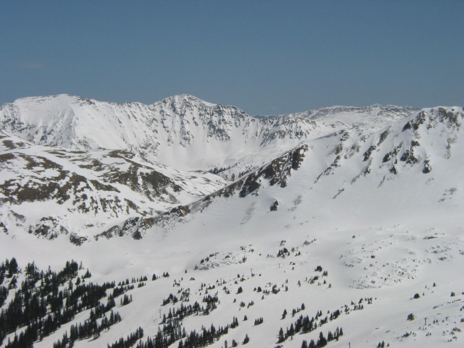 View of A-Basin from the top of Super Nova 